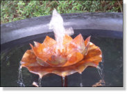 Copper waterlily fountain