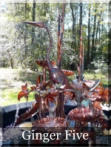 Large copper heron fountain with bowls