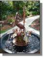 Copper pelican water garden fountain