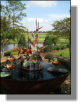 Chicago heron copper fountain in golf course setting in LaPlace, LA