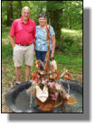 Another nice couple picking up their copper fountain and sugar kettle