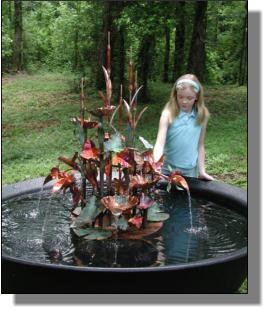 Madison Five copper outdoor garden fountain