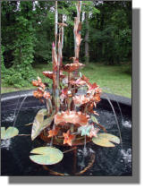 Harper Five copper waterfall with irises