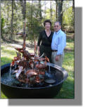 My good customers, Rex and Susan with their new fountain