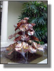One of two large Lotus fountains in Sarasota, Florida home